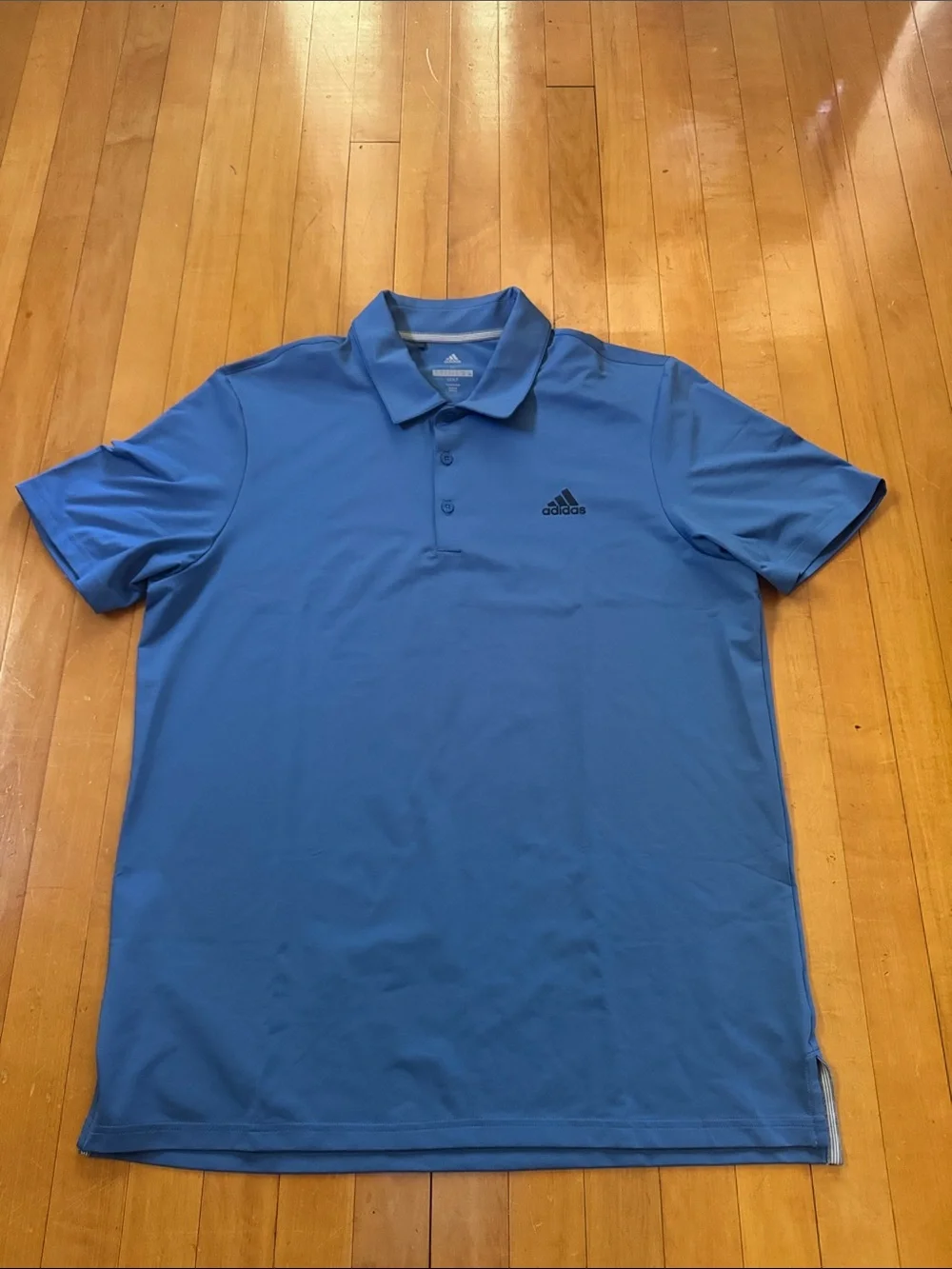adidas golf Light Blue Athletic lightweight logo Polo men’s L
